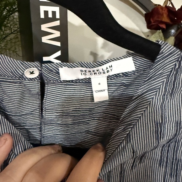 Derek Lam Io crosby Gray Textured Short Sleeve Tee size 6 - Picture 5 of 8